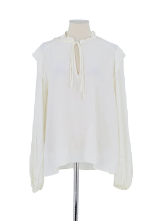 Blouse Maje Blanc en Coton, taille M - Seconde Main
