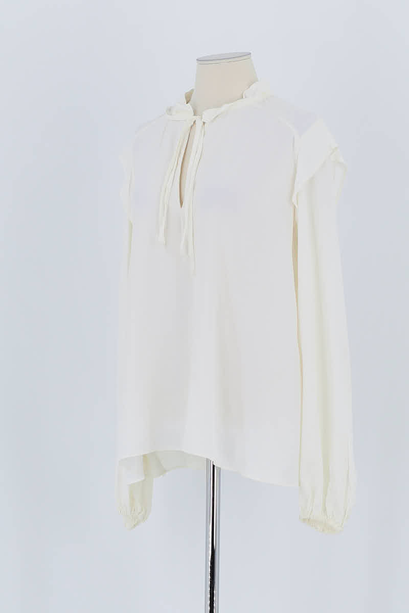 Blouse Maje Blanc en Coton