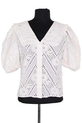 Blouse Maje Blanc en Coton, taille S - Seconde Main