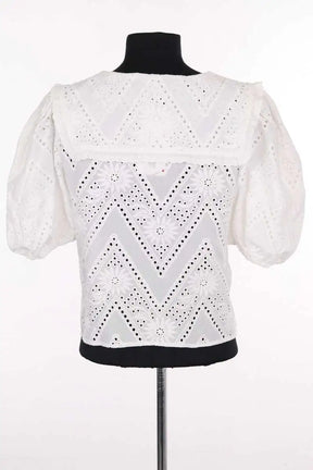Blouse Maje Blanc en Coton