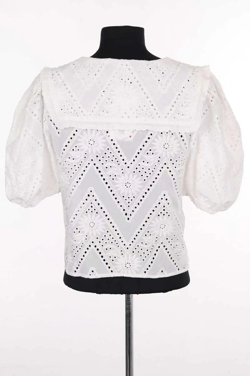 Blouse Maje Blanc en Coton