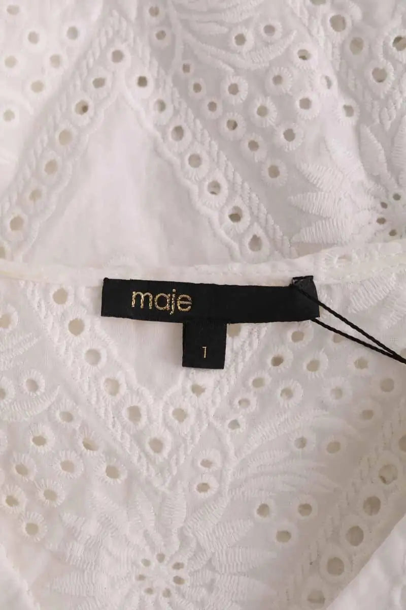 Blouse Maje Blanc en Coton
