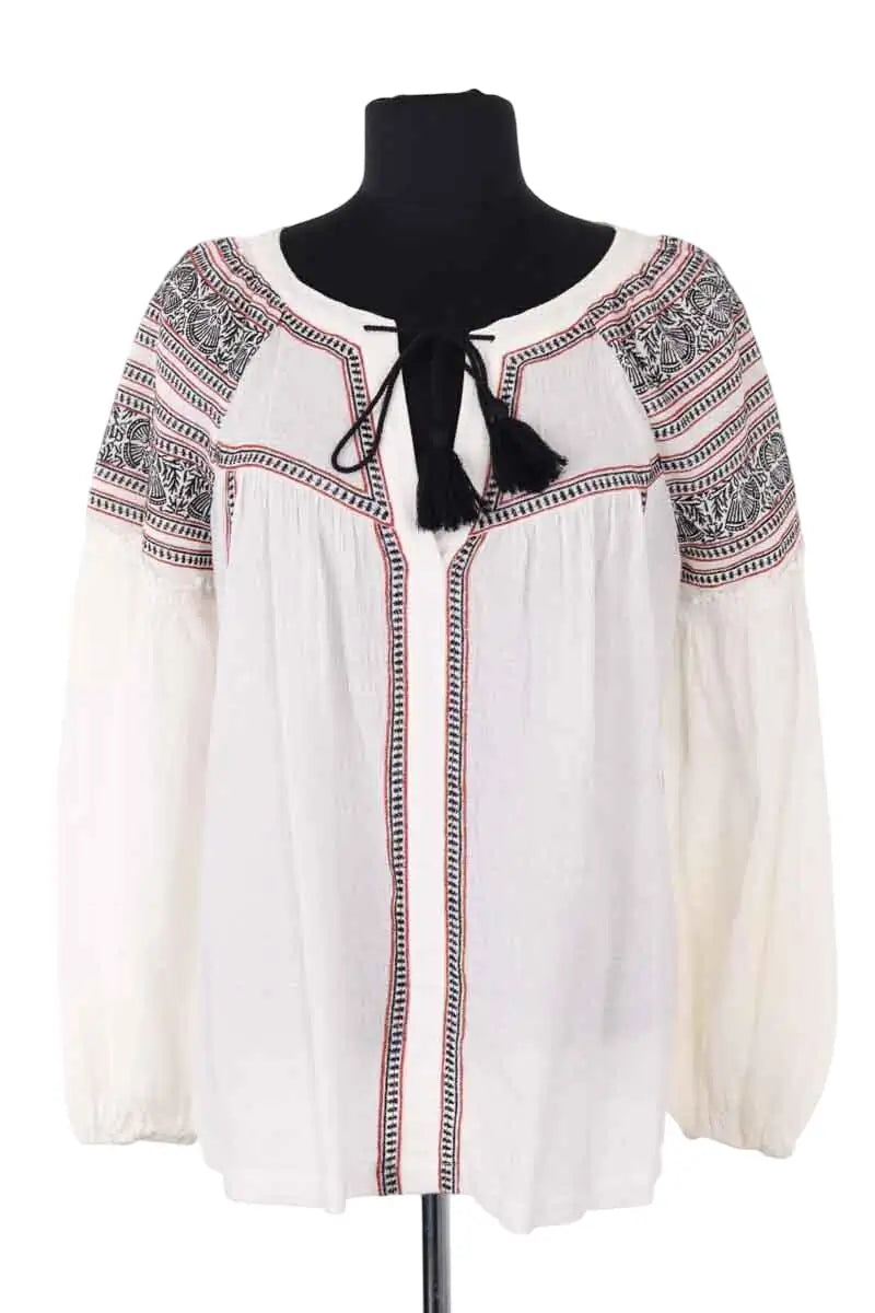 Blouse Maje Blanc en Coton, taille S - Seconde Main