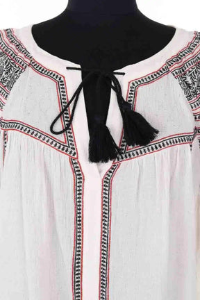 Blouse Maje Blanc en Coton