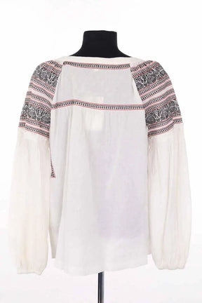 Blouse Maje Blanc en Coton