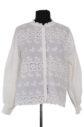 Blouse Maje Blanc en Coton, taille S - Seconde Main