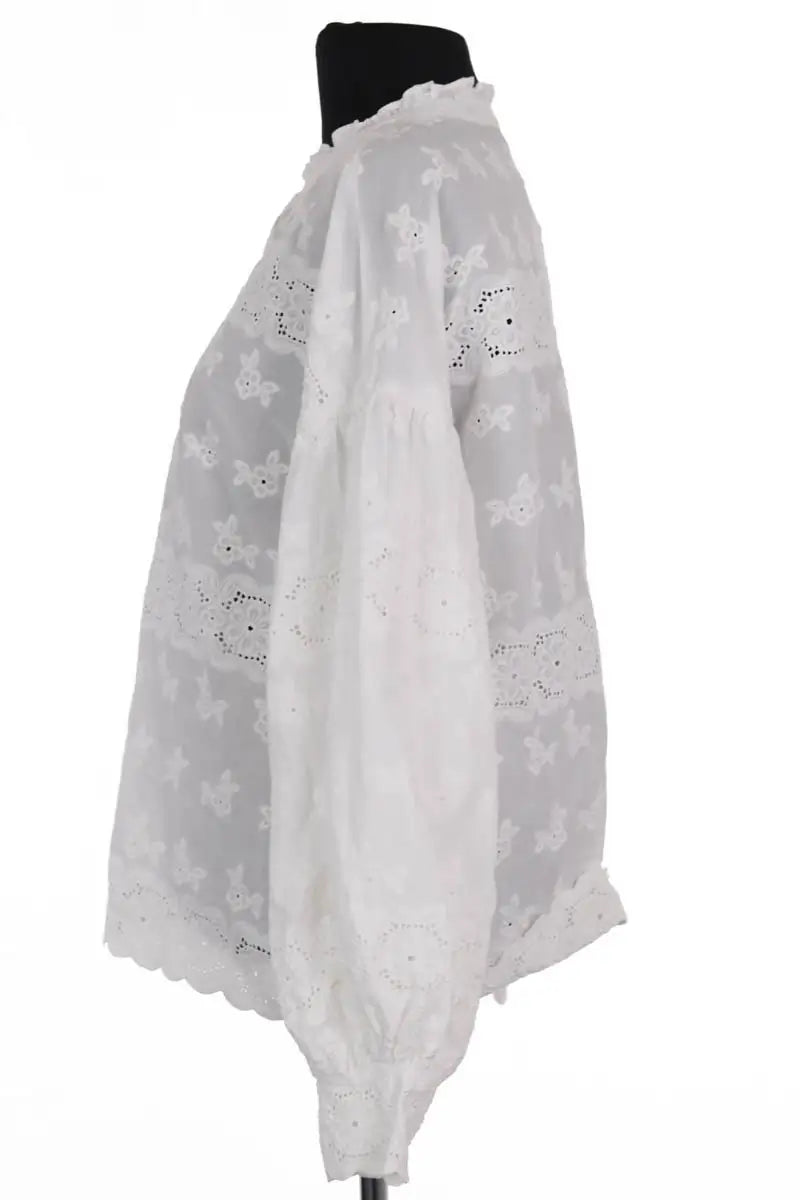 Blouse Maje Blanc en Coton