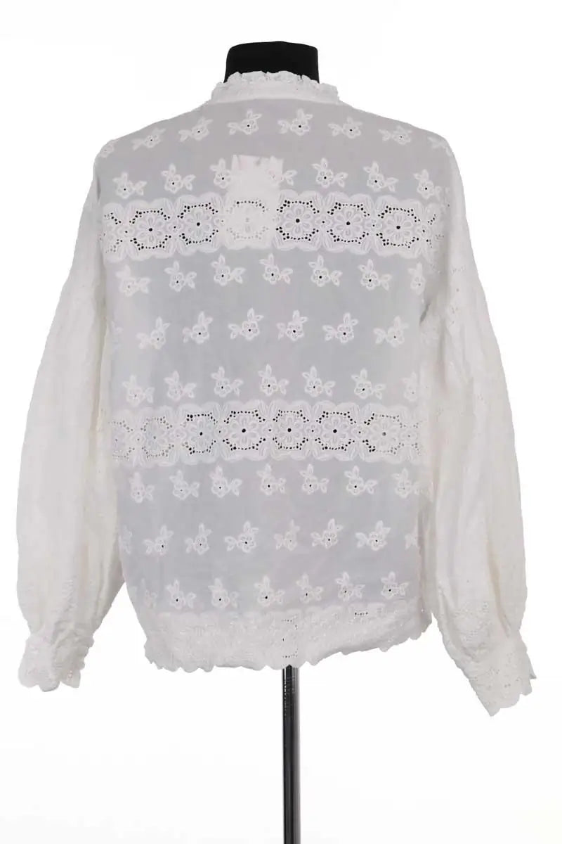 Blouse Maje Blanc en Coton