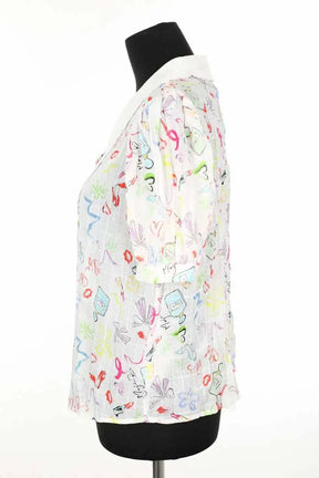 Blouse Maje Blanc en Polyester