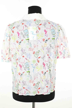 Blouse Maje Blanc en Polyester