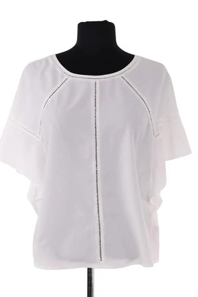 Blouse Maje Blanc en Synthétique, taille L - Seconde Main