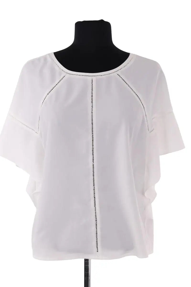 Blouse Maje Blanc en Synthétique, taille L - Seconde Main
