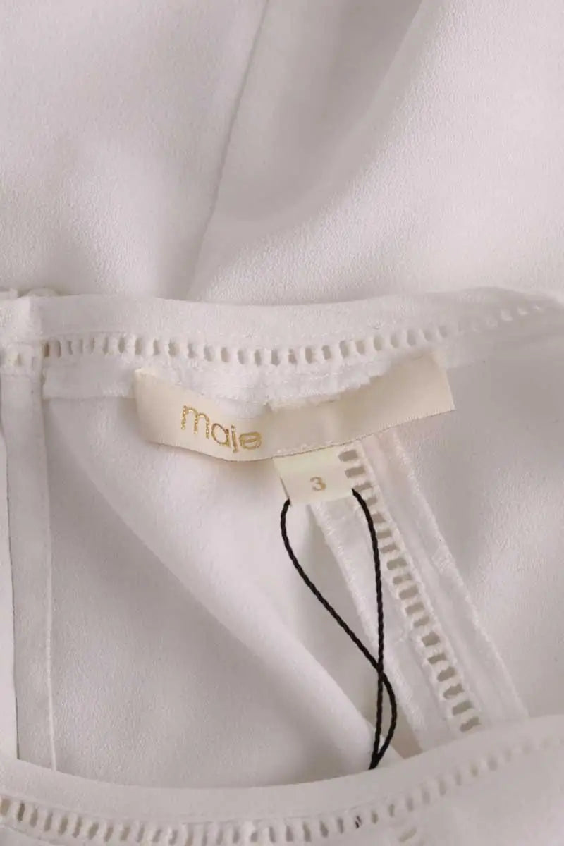Blouse Maje Blanc en Synthétique