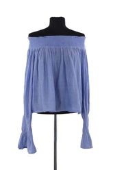 Blouse Maje Bleu en Coton, taille S - Seconde Main