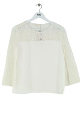 Blouse Maje Ecru en Synthétique, taille S - Seconde Main