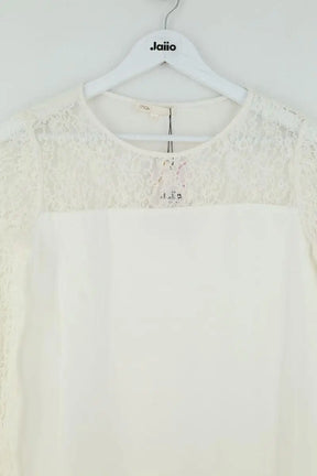 Blouse Maje Ecru en Synthétique