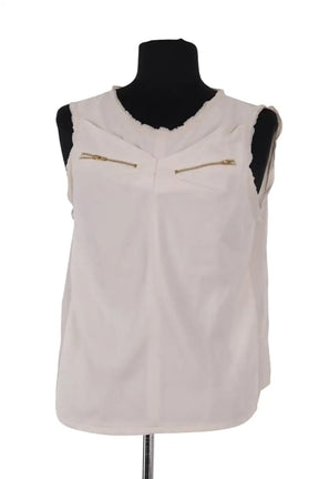 Blouse Maje Ecru en Synthétique, taille S - Seconde Main