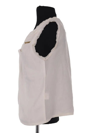 Blouse Maje Ecru en Synthétique