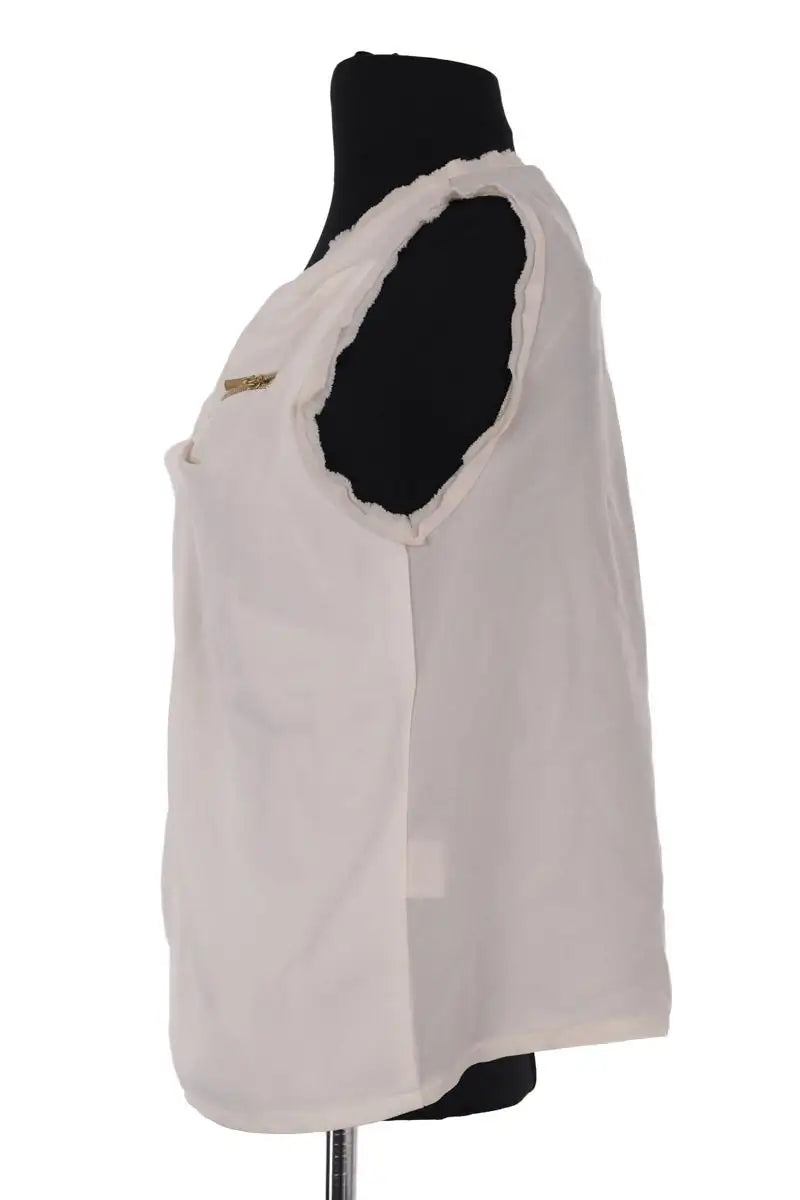 Blouse Maje Ecru en Synthétique