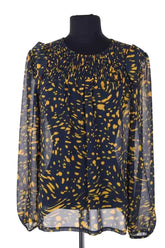 Blouse Maje Marine en Synthétique, taille S - Seconde Main