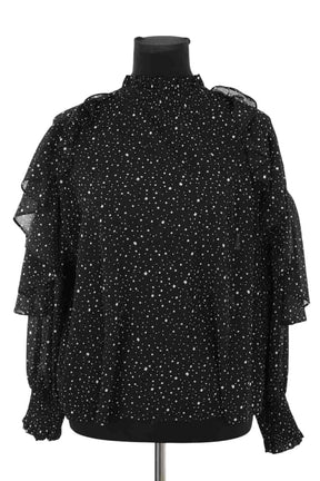 Blouse Maje Noir en Polyester, taille M - Seconde Main