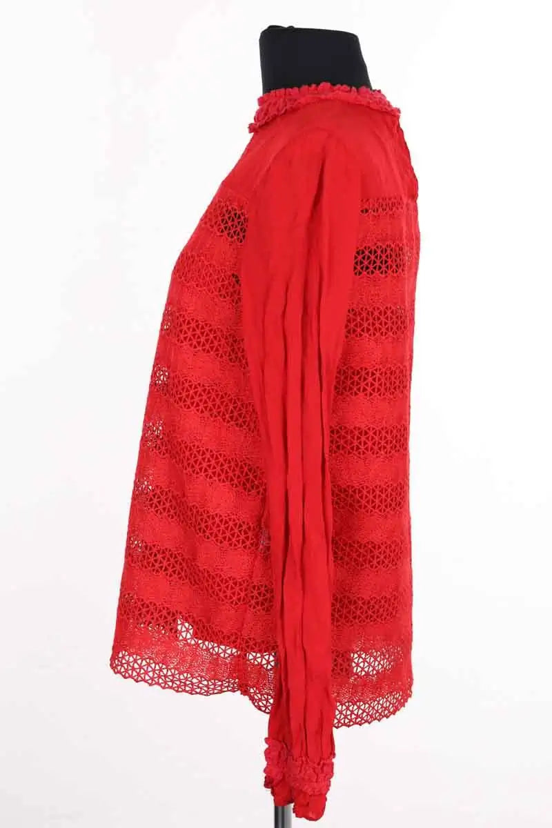 Blouse Maje Rouge en Synthétique