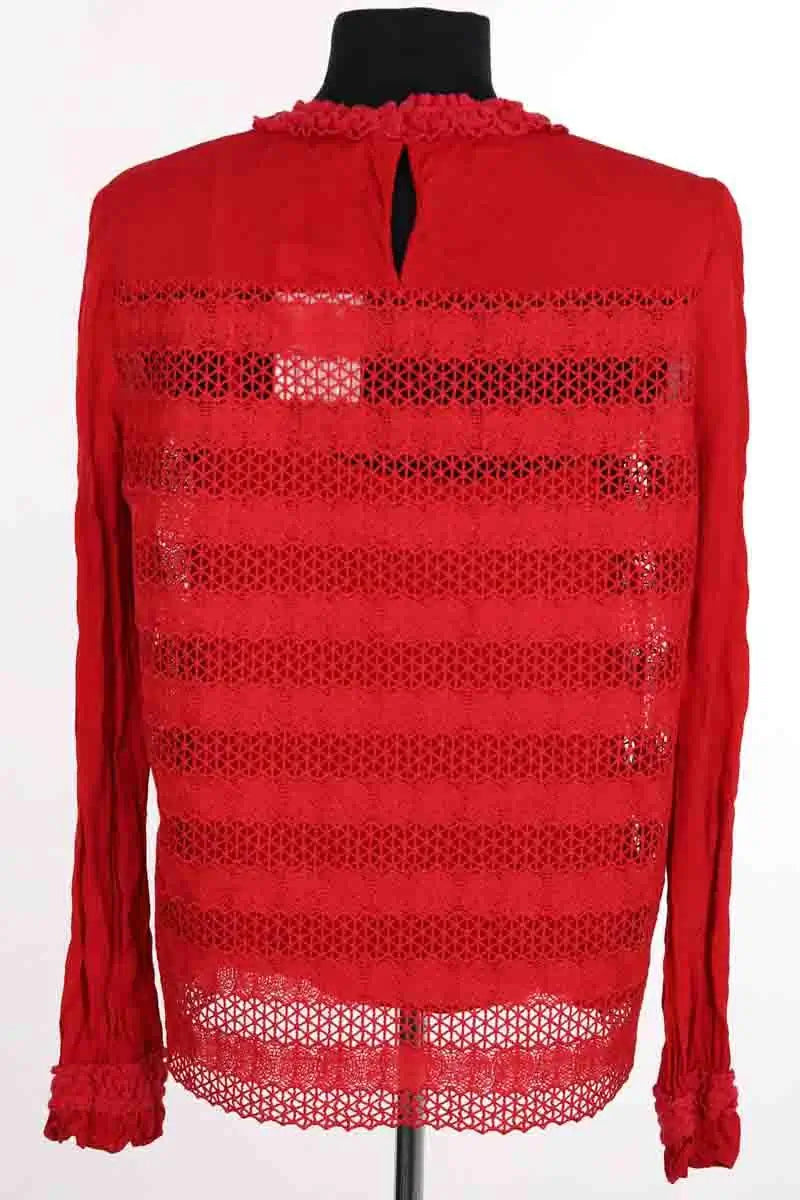 Blouse Maje Rouge en Synthétique