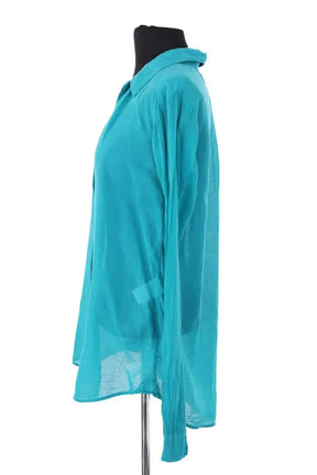 Blouse Maje Turquoise en Coton