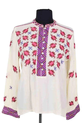 Blouse MAKSU Ecru en Viscose, taille S - Seconde Main