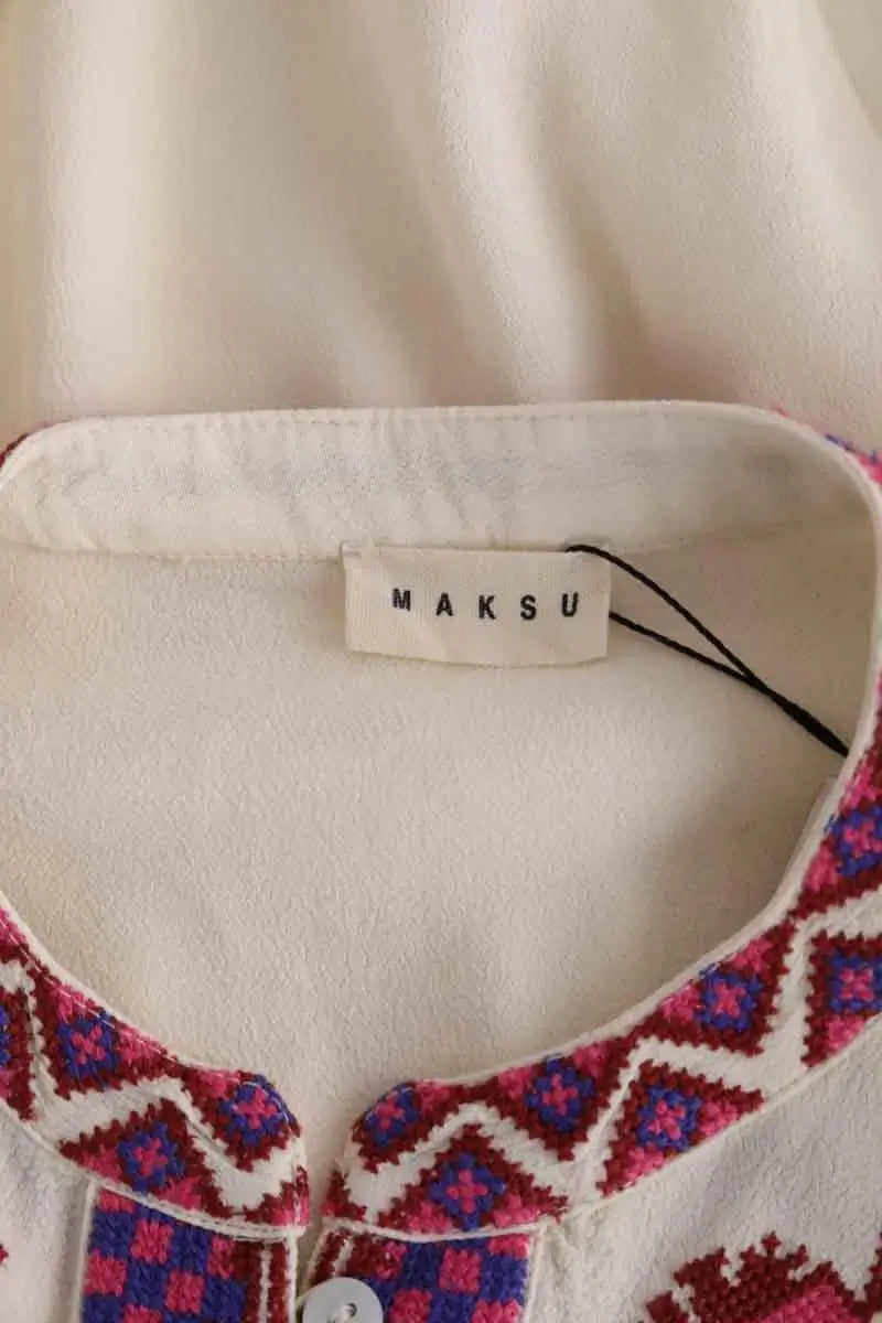 Blouse MAKSU Ecru en Viscose