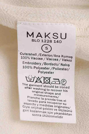 Blouse MAKSU Ecru en Viscose