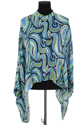 Blouse Maliparmi Bleu en Viscose, taille L - Seconde Main