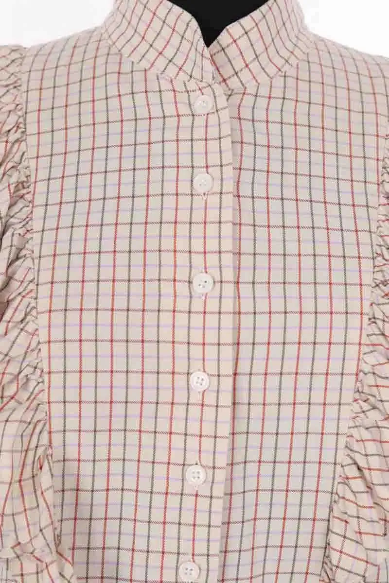 Blouse Maria de la Orden Beige en Coton
