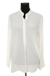 Blouse Max & Moi Blanc en Soie, taille M - Seconde Main