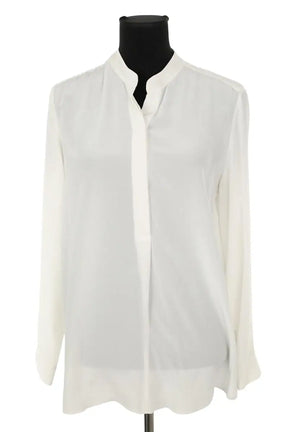 Blouse Max & Moi Blanc en Soie, taille M - Seconde Main
