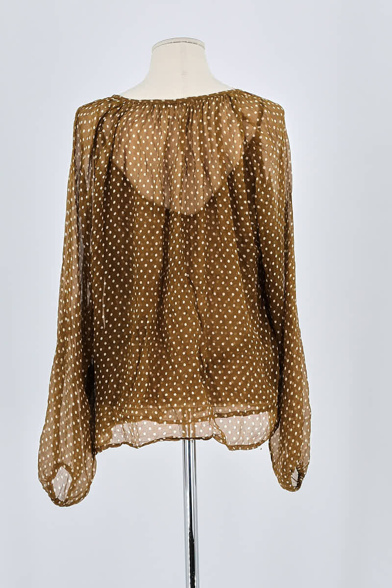 Blouse Mes Demoiselles Marron en Lin