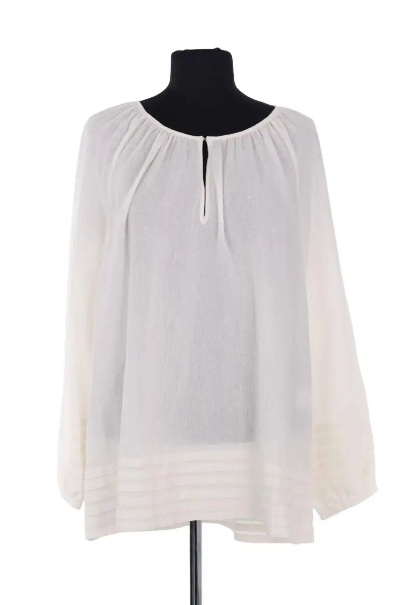 Blouse Mister K Ecru en Viscose, taille M - Seconde Main