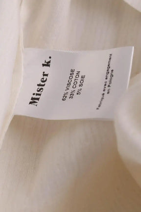 Blouse Mister K Ecru en Viscose