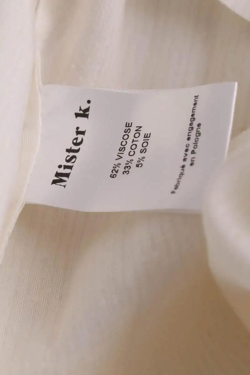 Blouse Mister K Ecru en Viscose