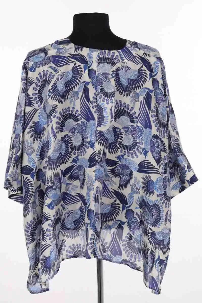 Blouse Momoni Bleu en Soie