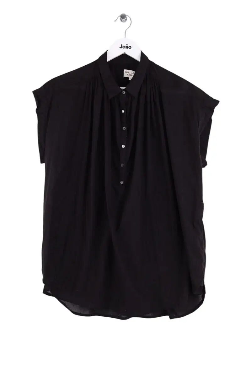 Blouse Nili Lotan Noir en Coton, taille S - Seconde Main