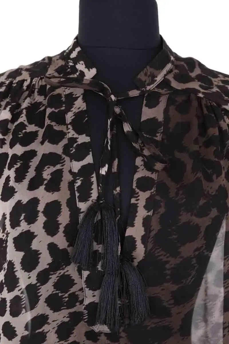 Blouse Oud Marron en Soie