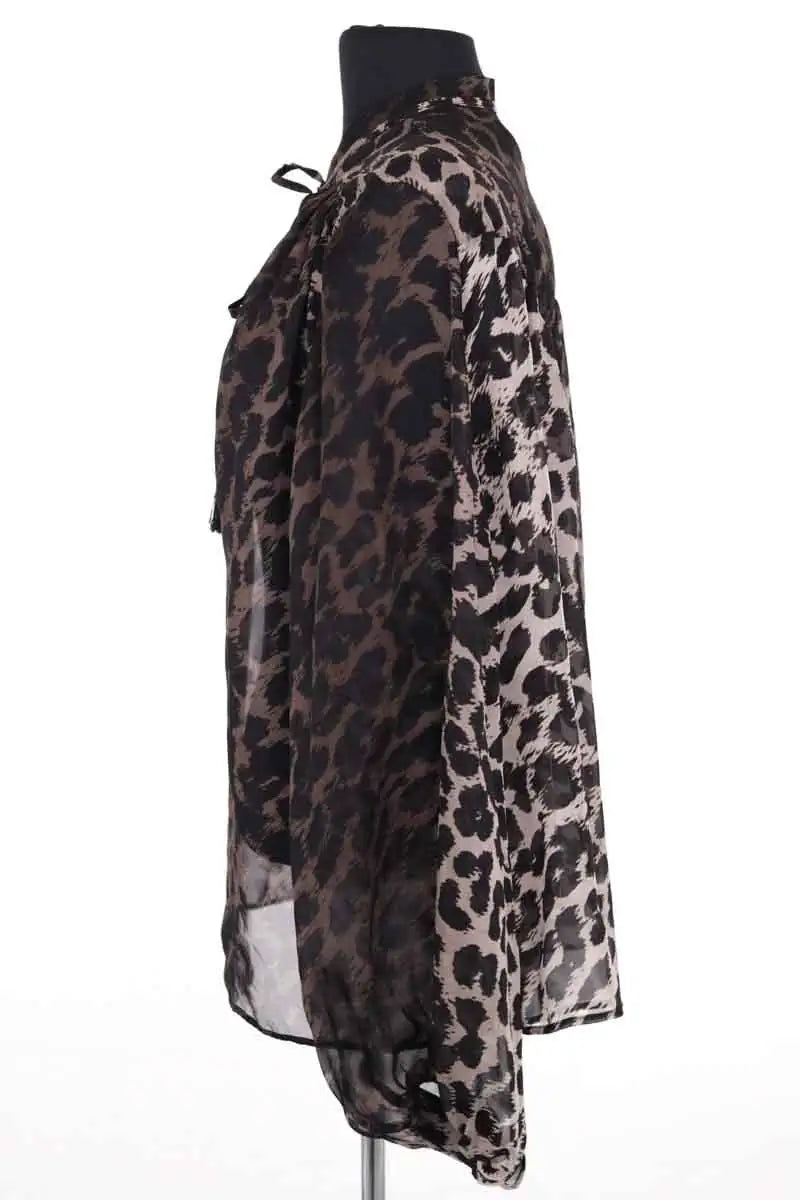 Blouse Oud Marron en Soie