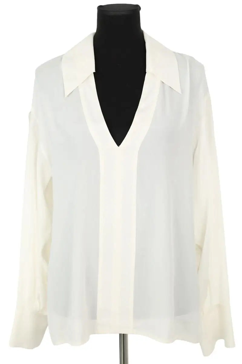 Blouse Pinko Blanc en Viscose, taille S - Seconde Main