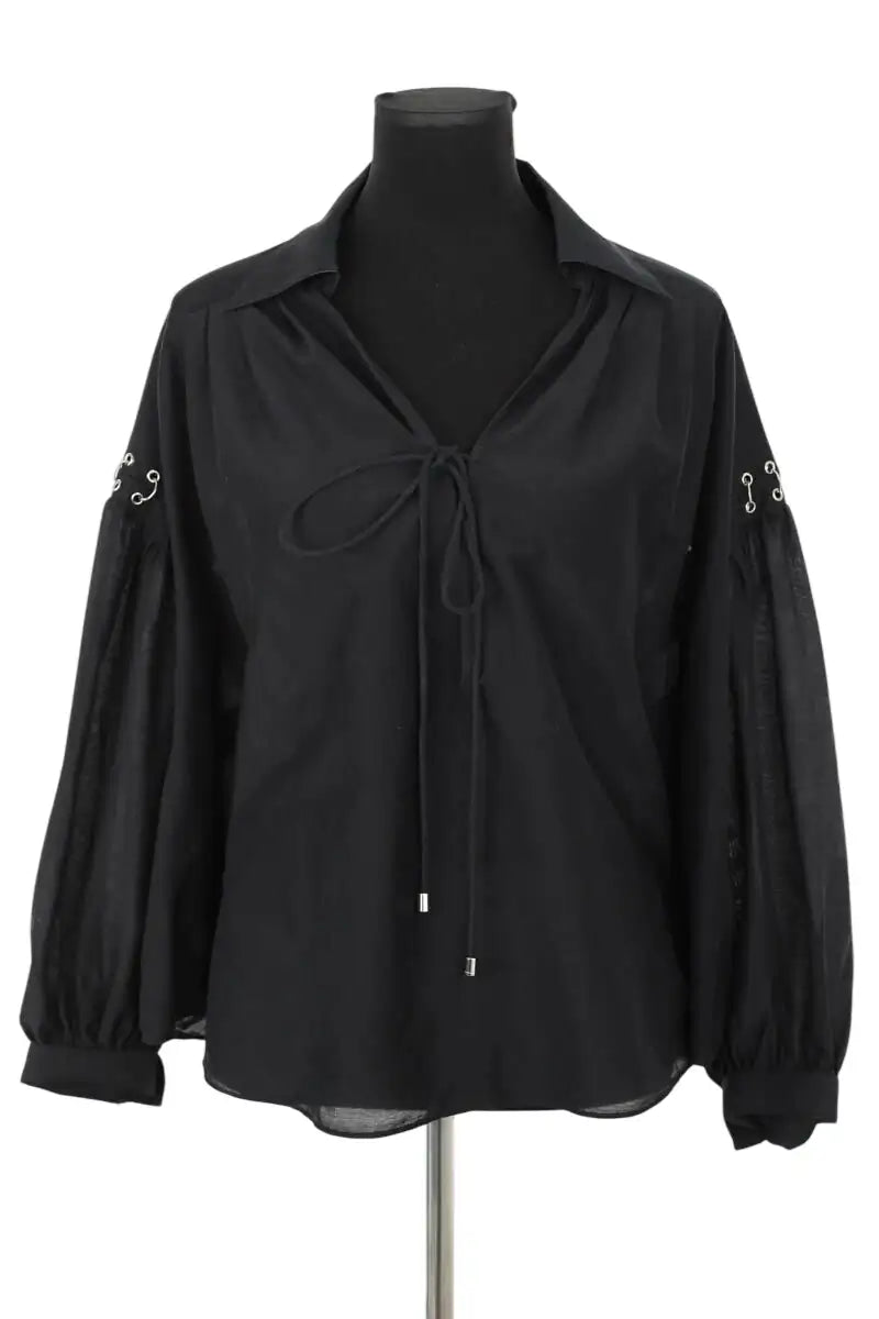 Blouse Pinko Noir en Coton, taille S - Seconde Main