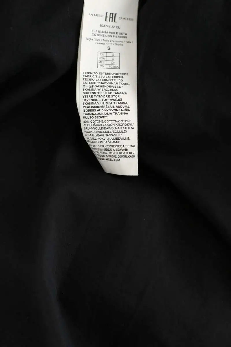 Blouse Pinko Noir en Coton