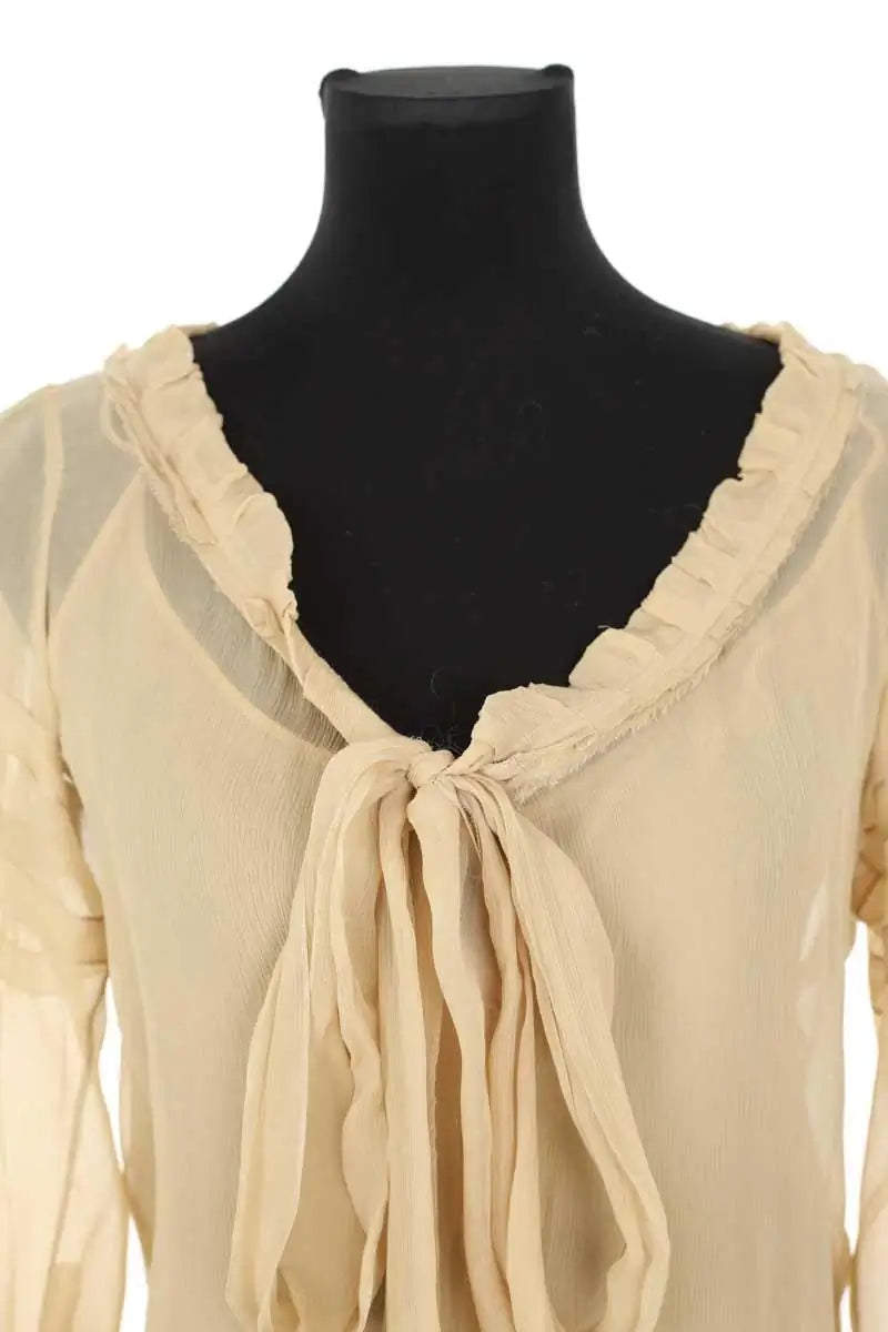 Blouse Prada Beige en Synthétique