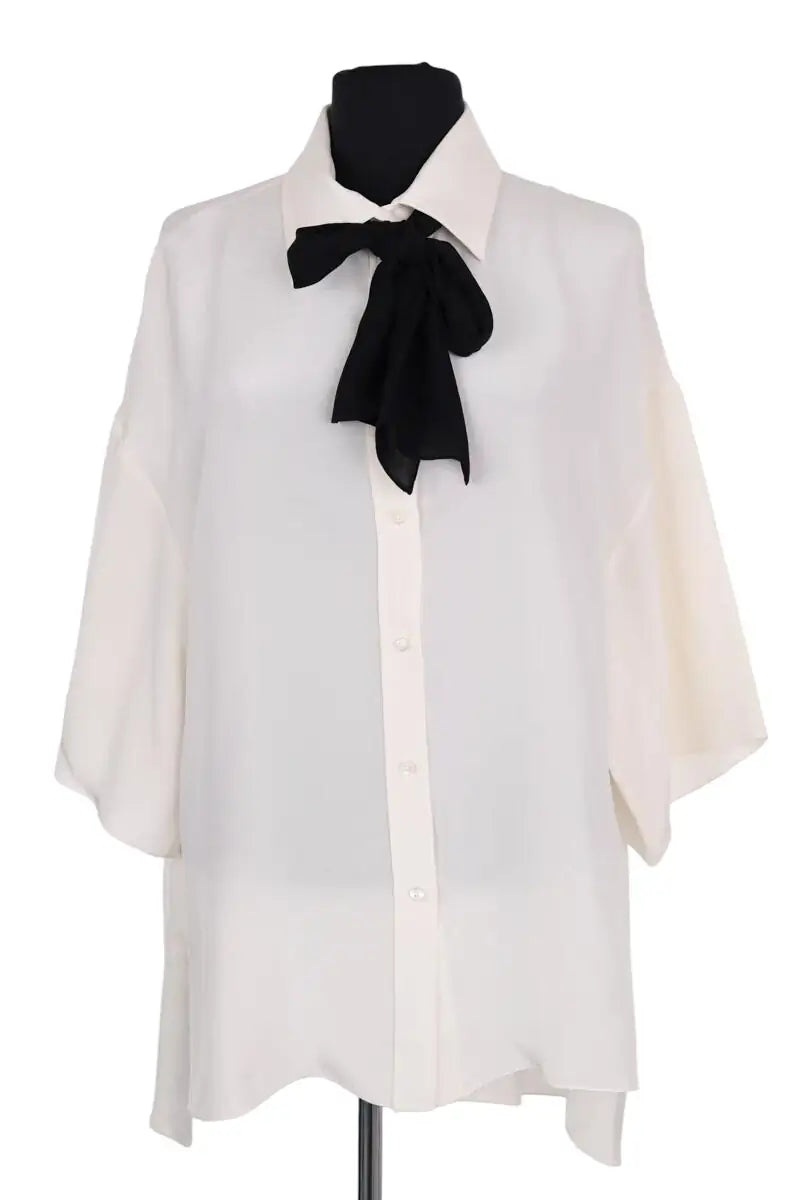 Blouse Ralph Lauren Beige en Soie, taille L - Seconde Main