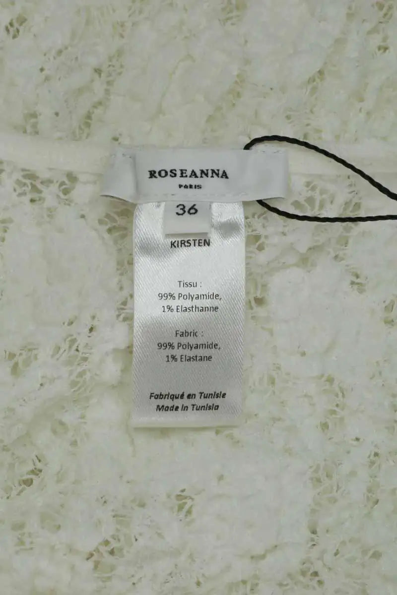Blouse Roseanna Kristen Blanc en Synthétique