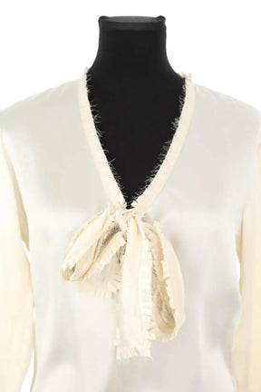 Blouse Saint Laurent Ecru en Soie